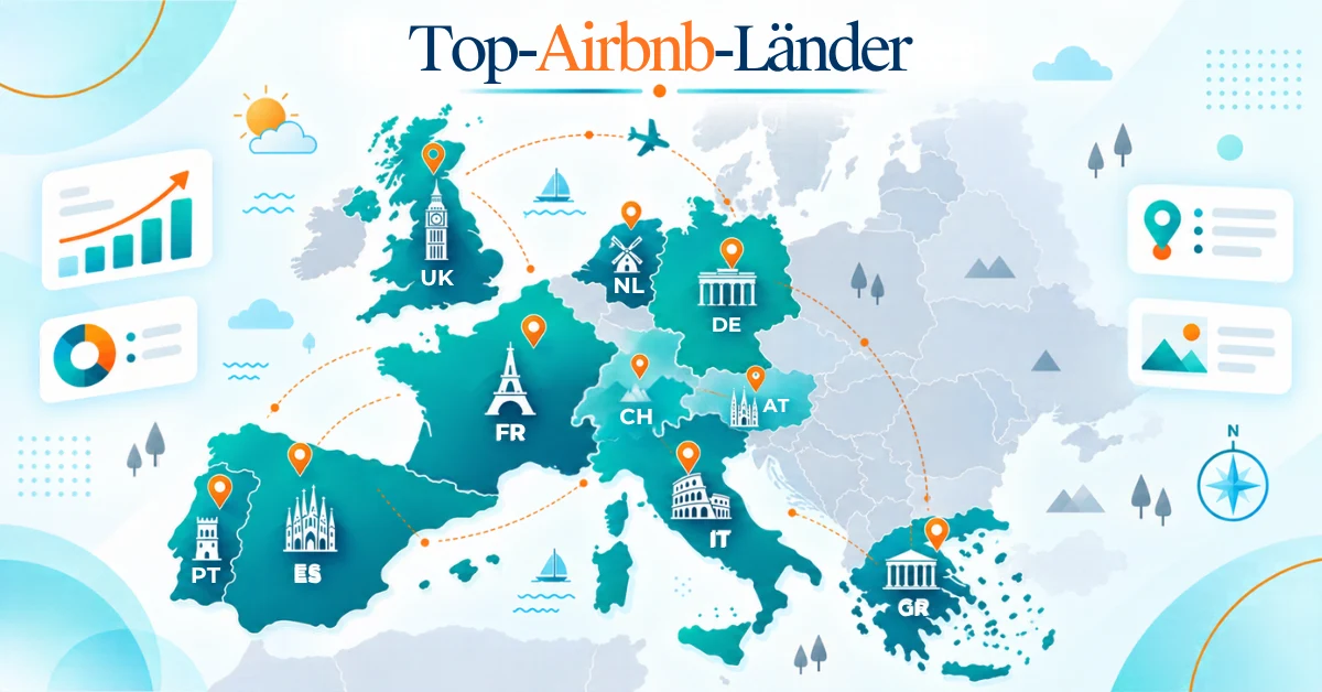 Die beliebtesten Airbnb-Länder