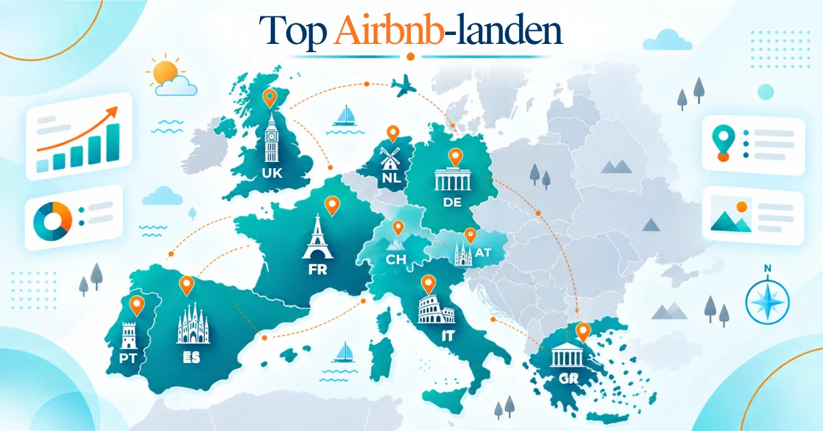 Populairste Airbnb-landen