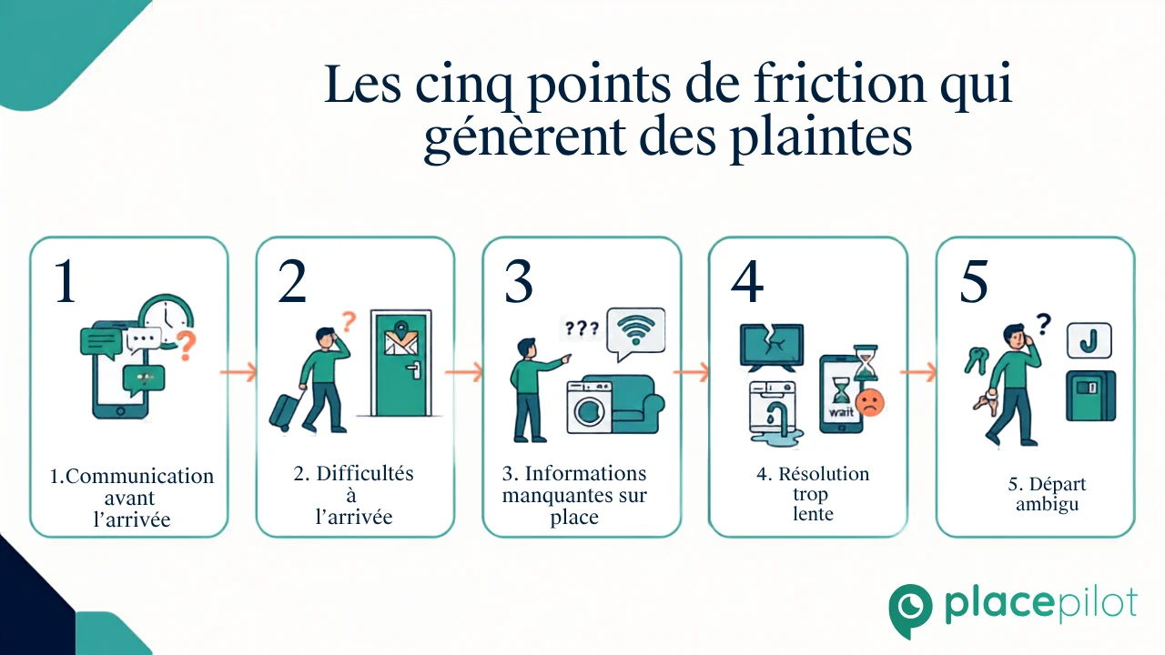 Un guide numérique sur ton téléphone qui regroupe en un seul endroit les instructions pour l'arrivée, le stationnement et le départ
