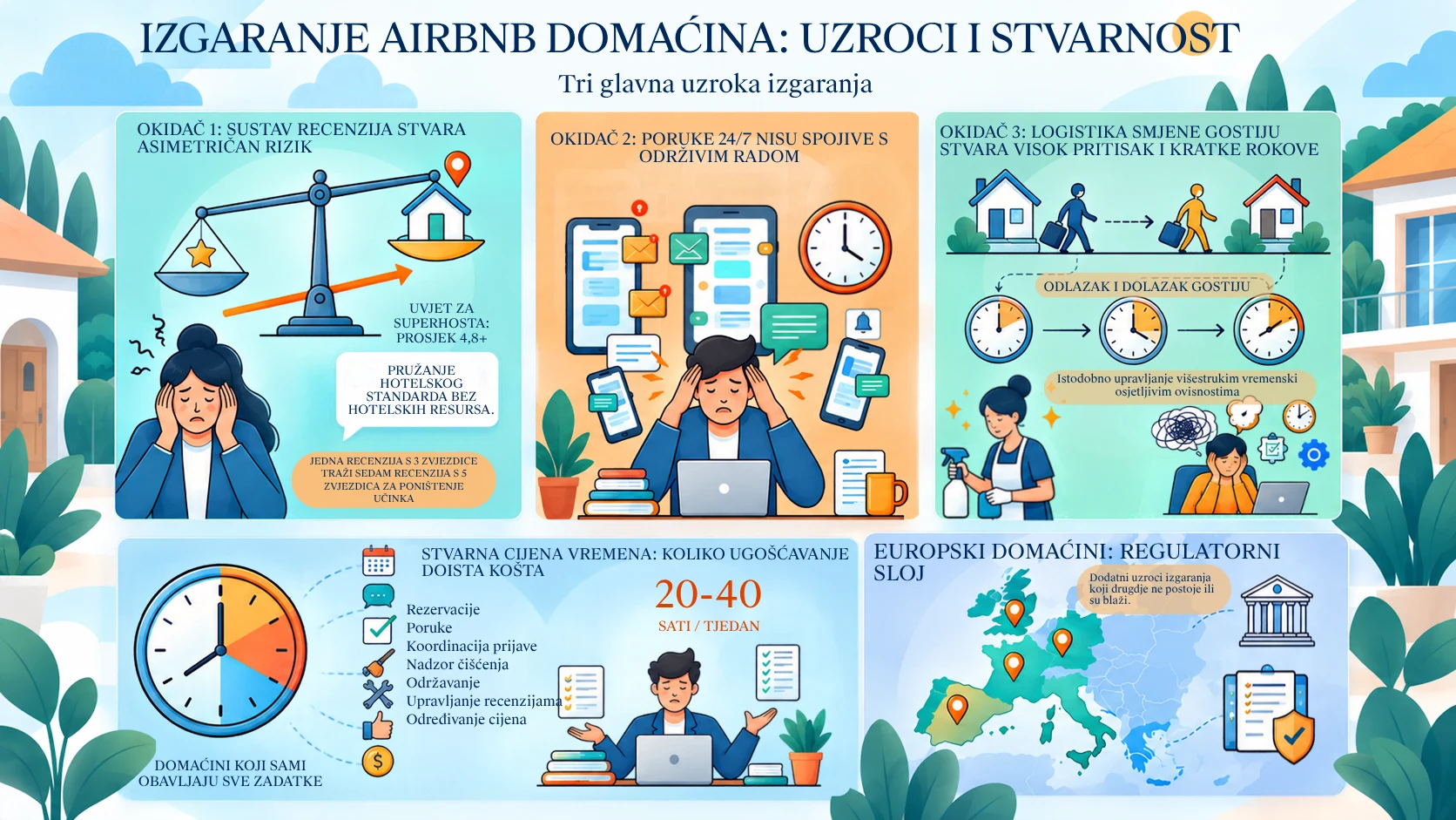 Uzroci sagorijevanja kod AirBnB domaćina