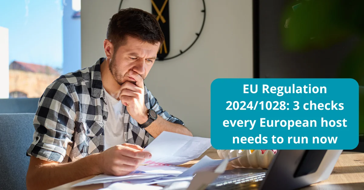 EU Regulation 2024/1028 host checklist