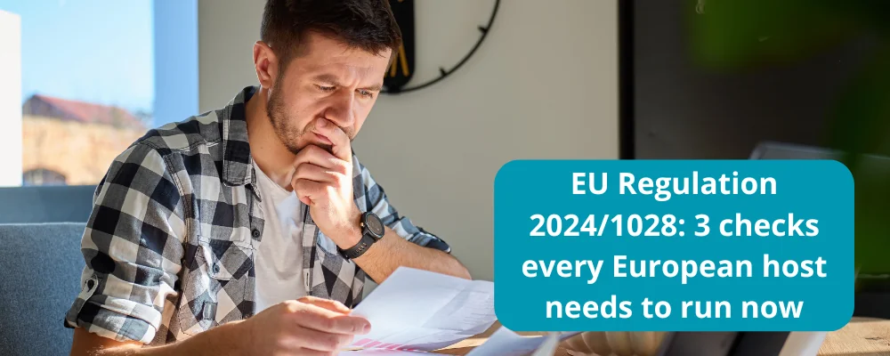 EU Regulation 2024/1028 checklist for European short-term rental hosts