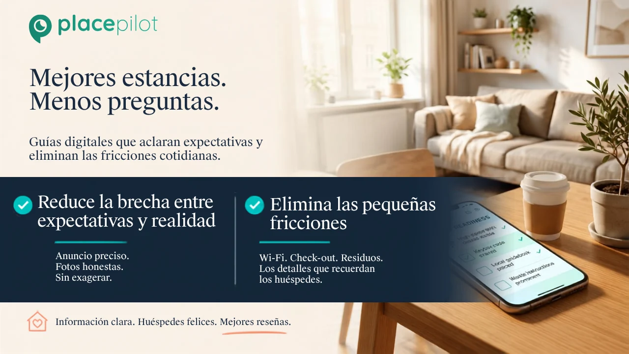 Un huésped que usa una guía digital para encontrar una red wifi y consultar los detalles del check-out