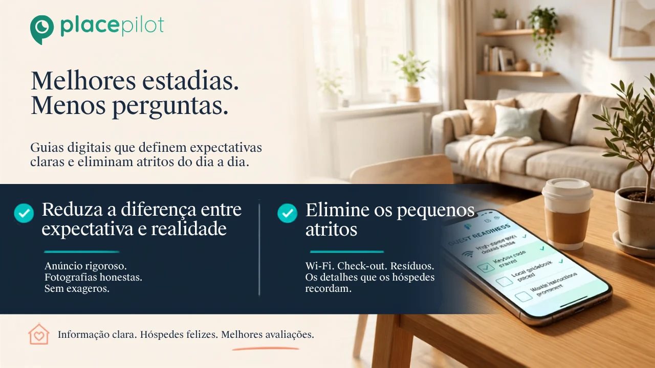 Hóspede a usar um guia digital para encontrar o Wi-Fi e ver os detalhes do check-out