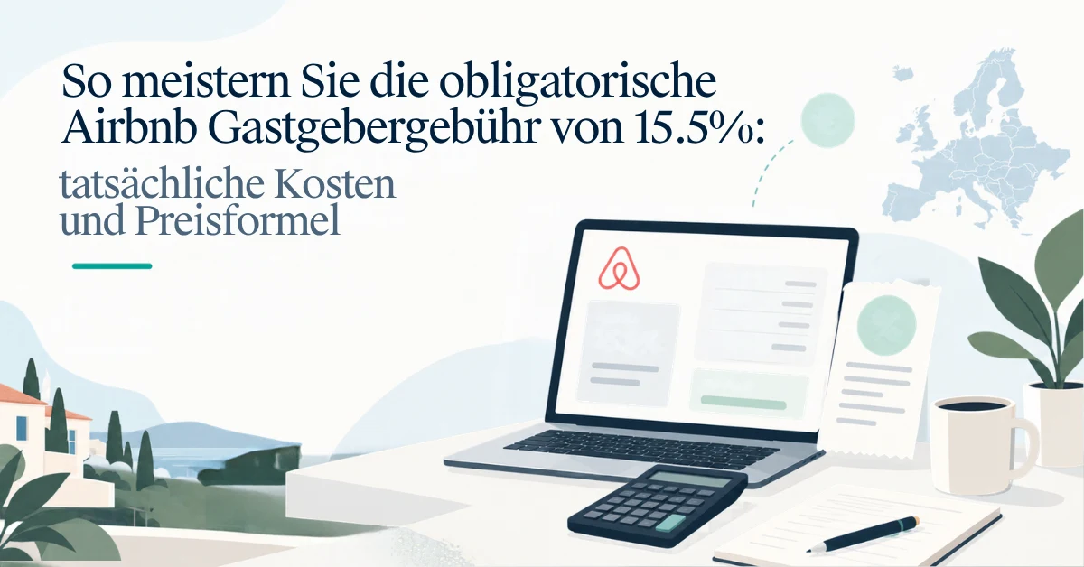 Airbnb-Gastgeber berechnet die Gastgebergebühr von 15,5 %