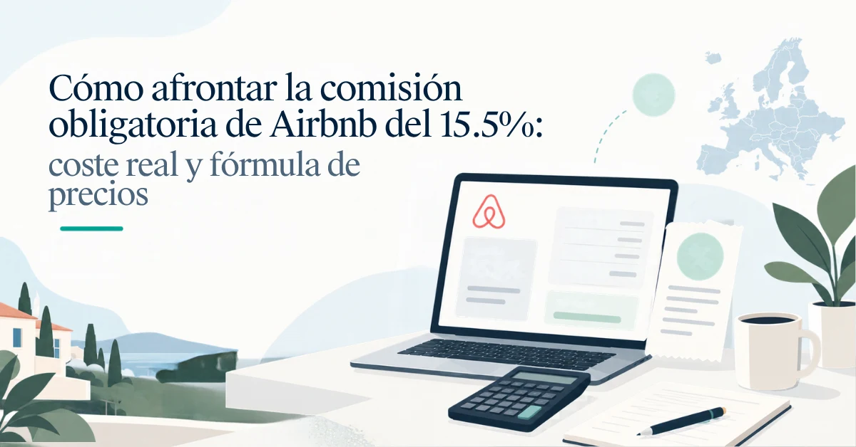 Anfitrión de Airbnb que calcula la comisión del 15,5 % exclusiva para anfitriones y las nuevas tarifas por noche