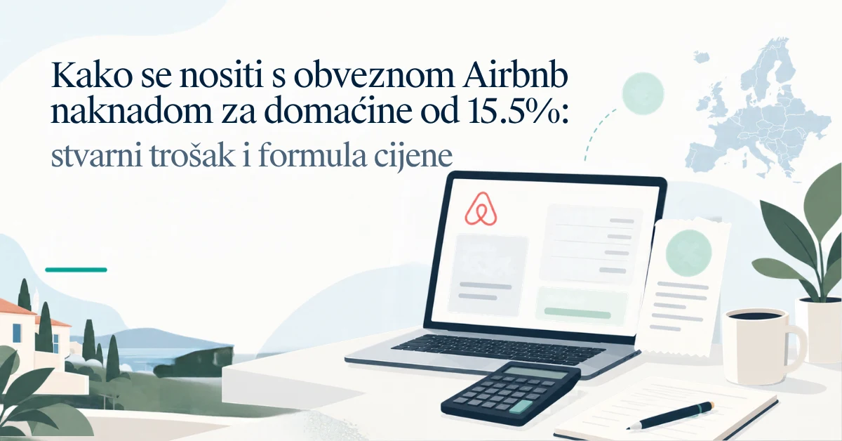 Airbnb domaćin izračunava naknadu samo za domaćina od 15,5 % i nove noćne cijene
