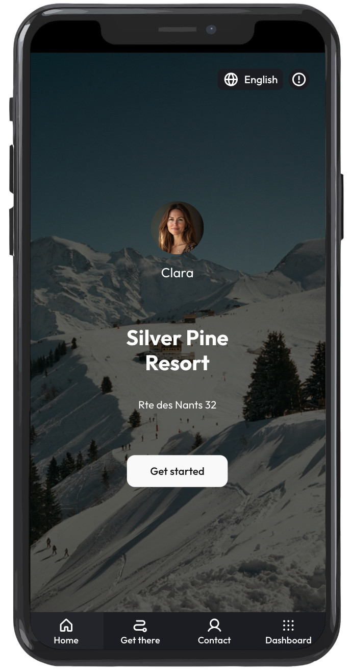 Mobile view of a digital guidebook