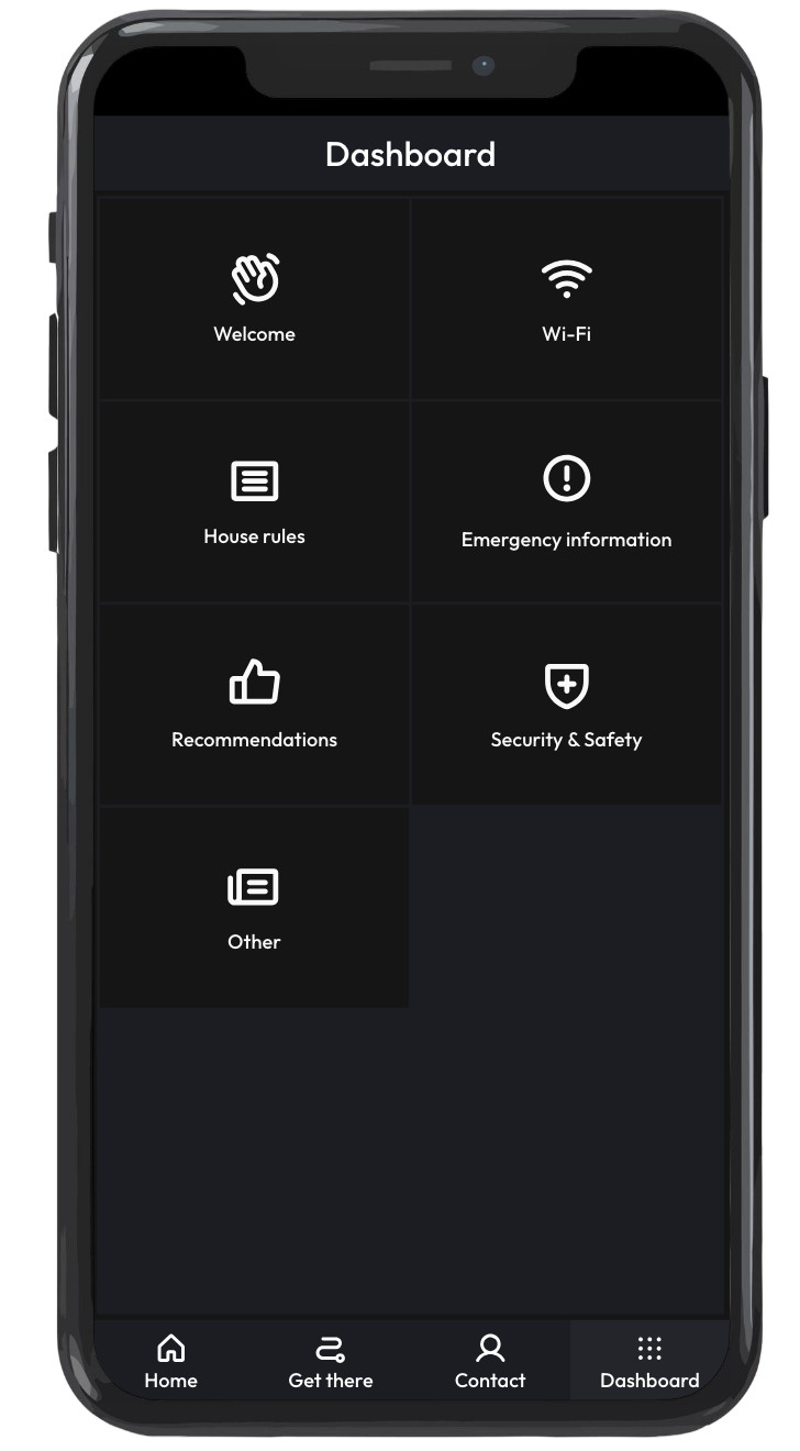 Guidebook dashboard on mobile