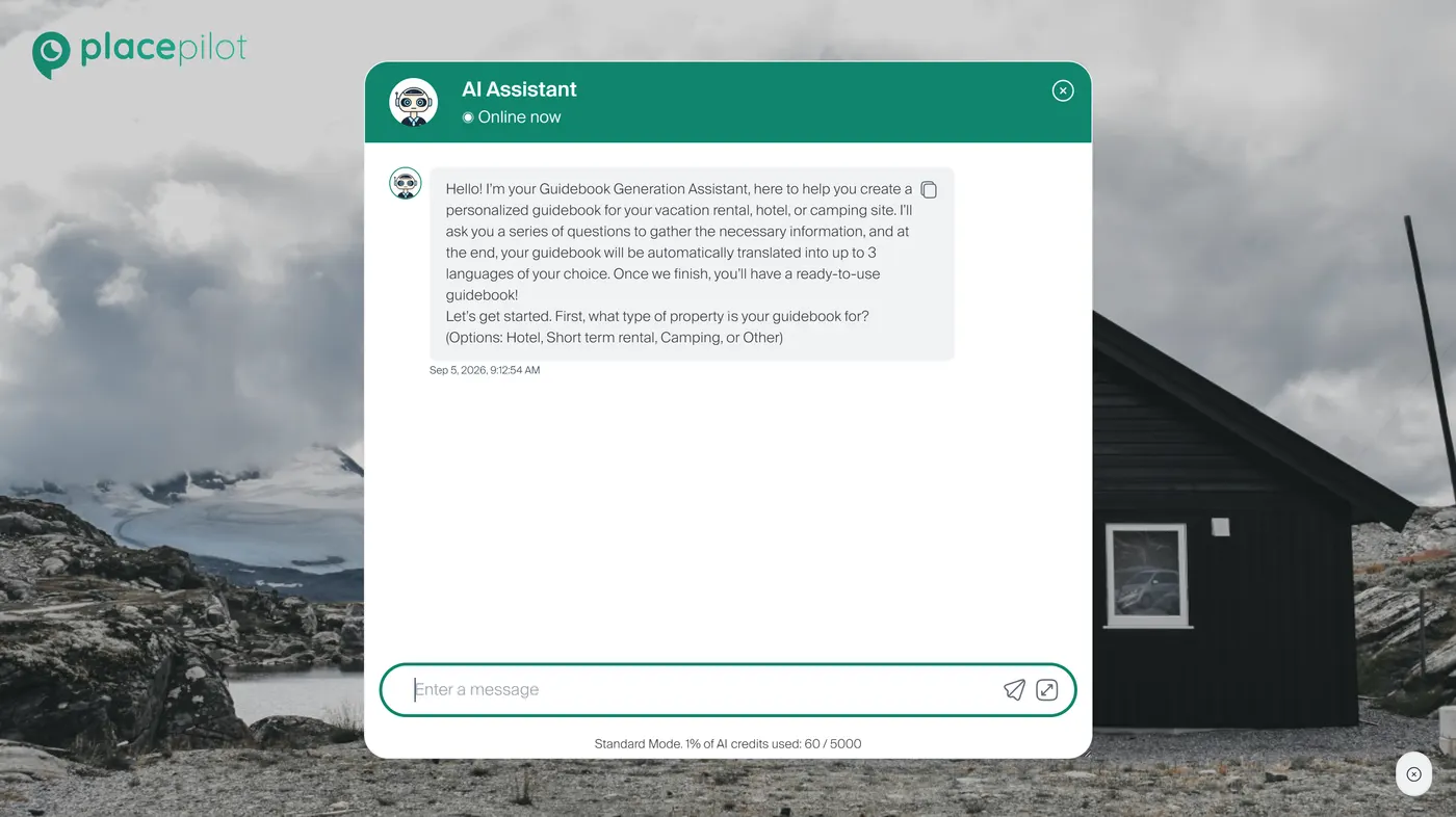Gastengids voor het opstellen van teksten voor verhuurders op de smartphone