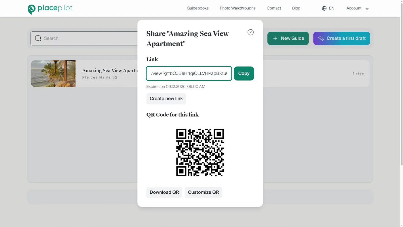 QR-codes, zodat je de gastengids ook thuis gemakkelijk kunt raadplegen